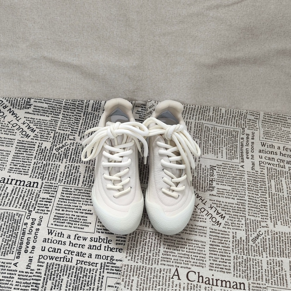 Alexander McQueen White and Cream Athletic Sneakers